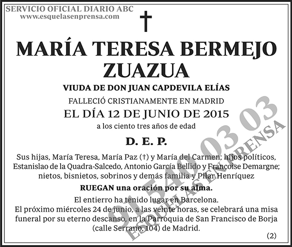 María Teresa Bermejo Zuazua